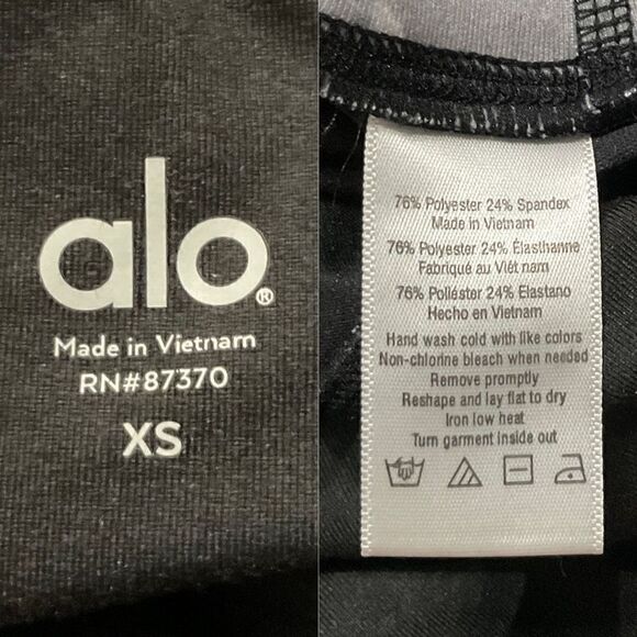 Alo Black Crystal Airbrush Legging XS - Picture 8 of 9